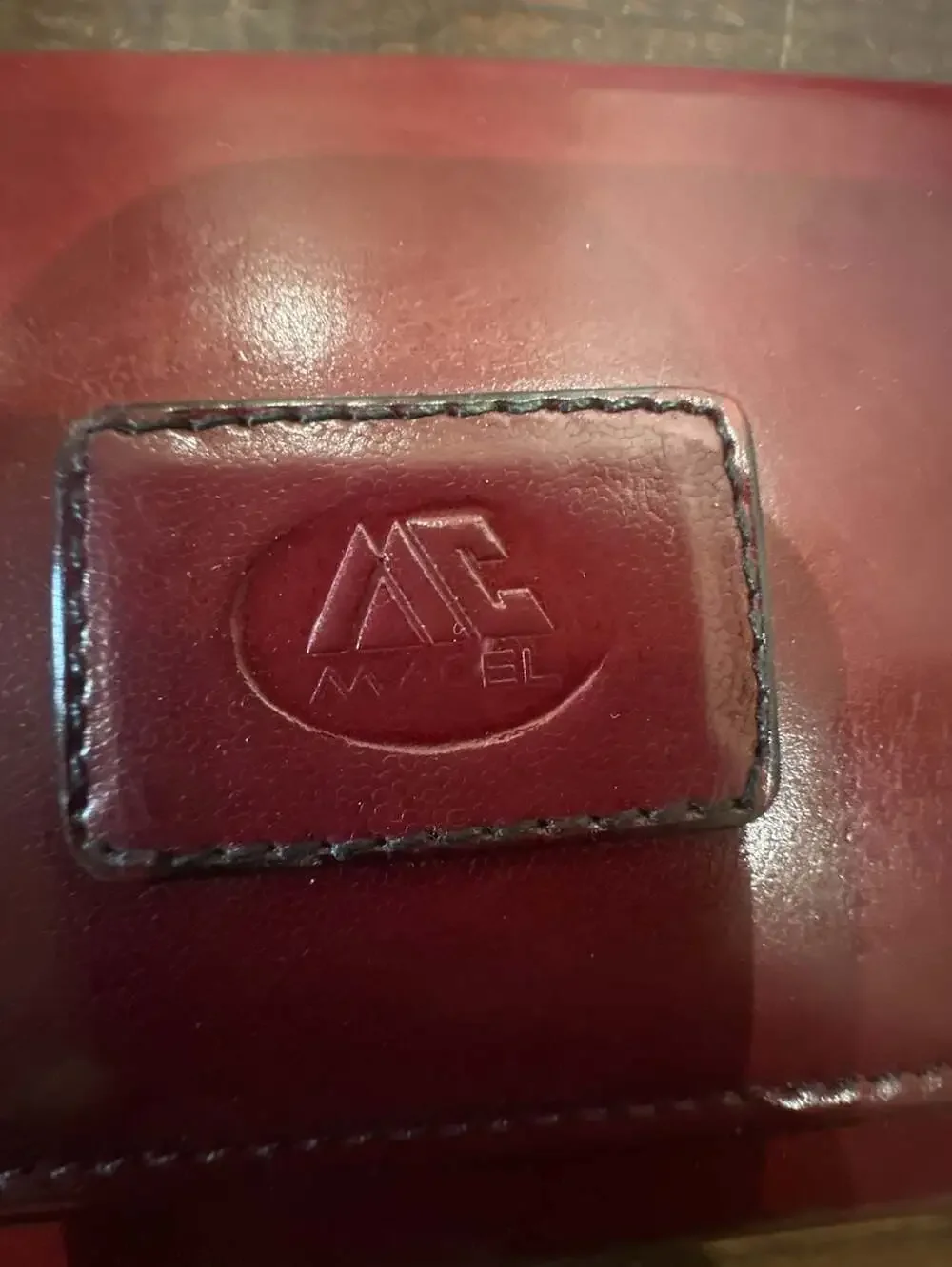 Macel Vintage Red Leather Checkbook Planner Wallet Organizer